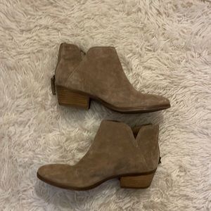 Brown suede boots